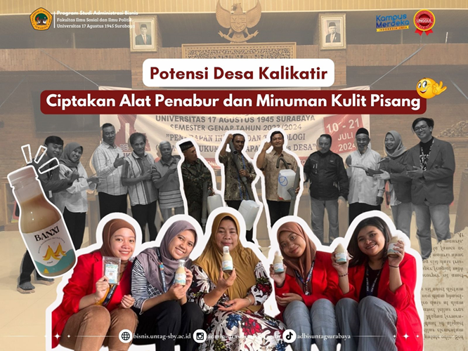 Upaya Peningkatan Potensi Desa Kalikatir Mahasiswa Administrasi Bisnis  UNTAG Surabaya