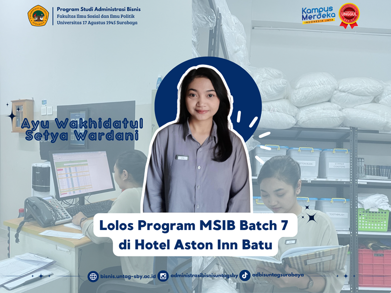 Mahasiswi Administrasi Bisnis Berhasil Lolos  Magang Bersertifikat atau MSIB batch 7