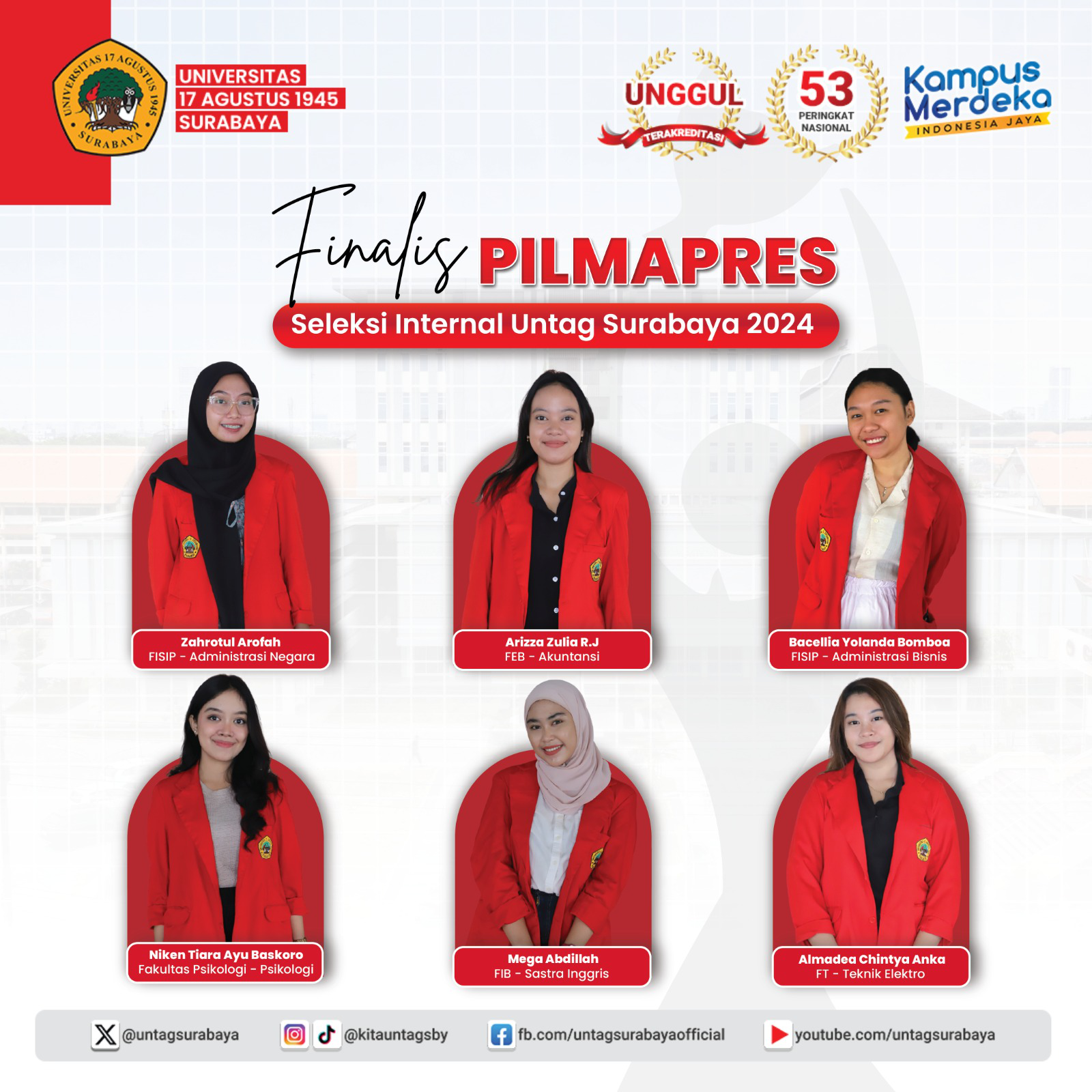 Finalis Pilmapres  Untag Surabaya