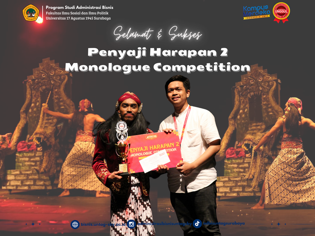 MAHASISWA ADMINISTRASI BISNIS RAIH PENYAJI HARAPAN 2  COMPETITION MONOLOGUE NASIONAL