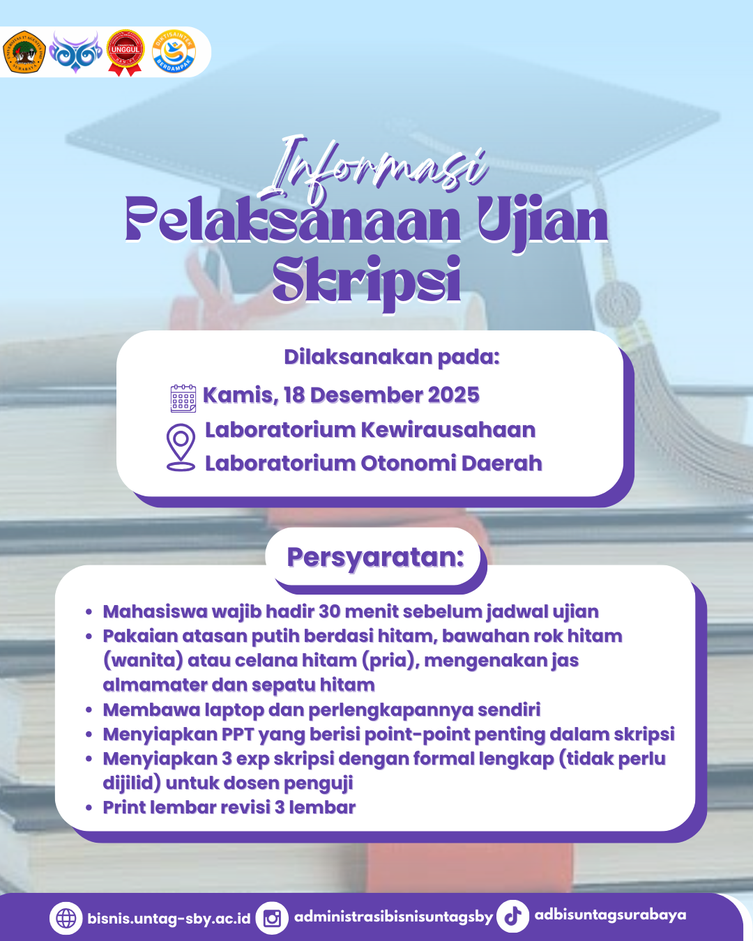 Informasi Pelaksanaan Ujian Skripsi
