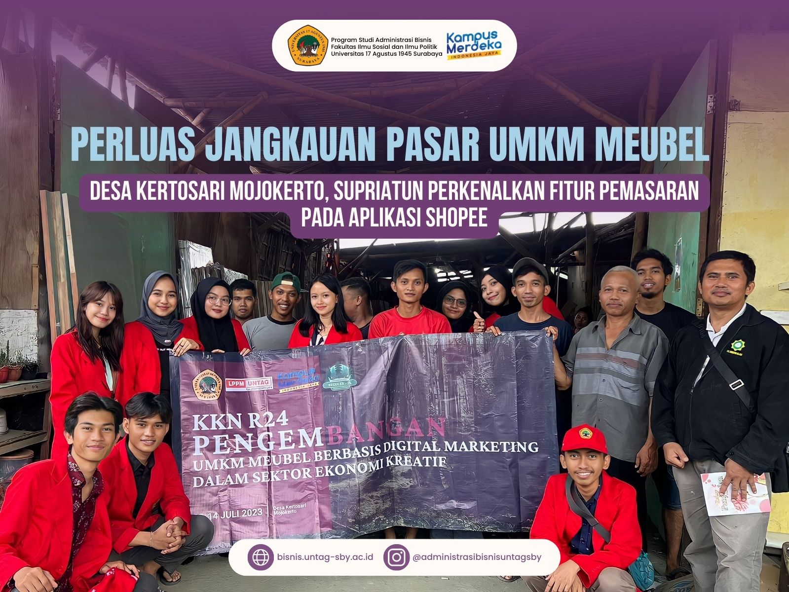 Perluas Jangkauan Pasar UMKM Mebel Ds. Kertosari, Supriatun Perkenalkan Fitur Pemasaran  Shopee