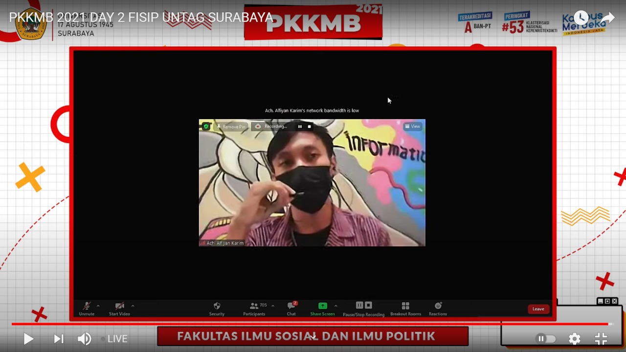  PKKMB FISIP 2021:Melatih Jiwa Kepempimpinan dan Manajemen Finansial Mahasiswa Baru 