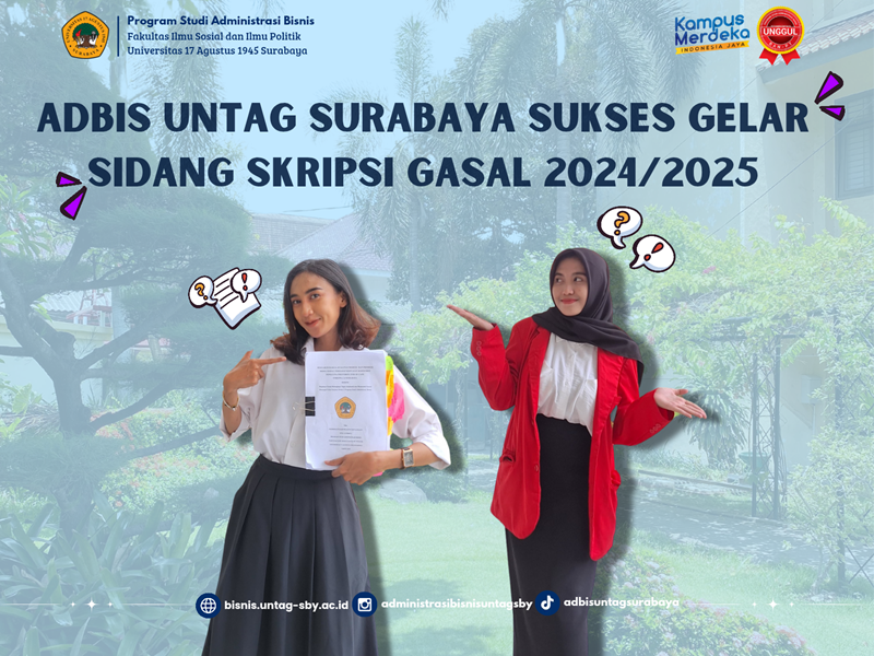 AdBis Untag Surabaya Sukses Gelar Sidang Skripsi Gasal 2024/2025