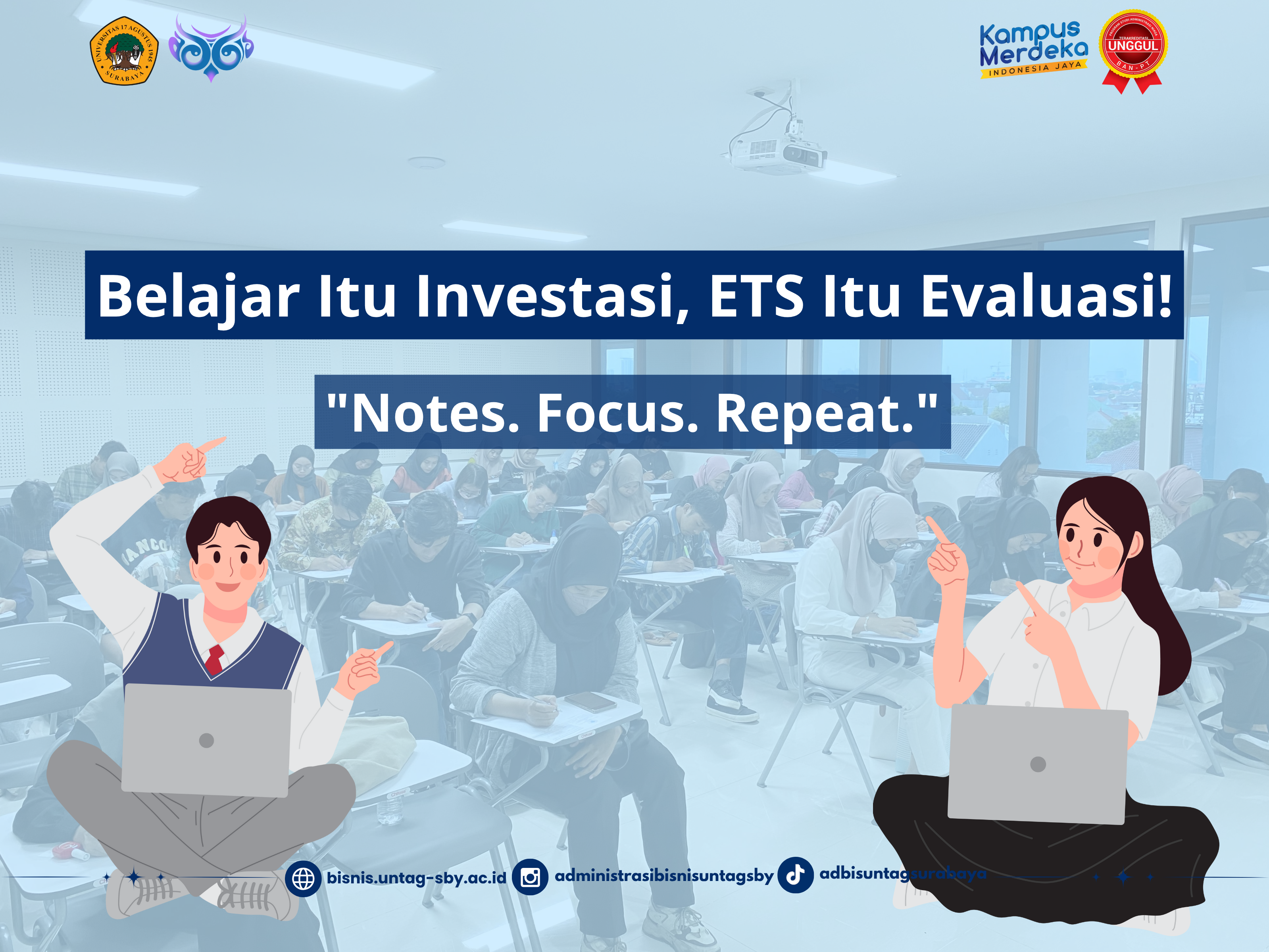 #FYPMahasiswa Administrasi Bisnis Untag Surabaya Antusias Jalani Evaluasi Tengah Semester Ganjil 2025/2026