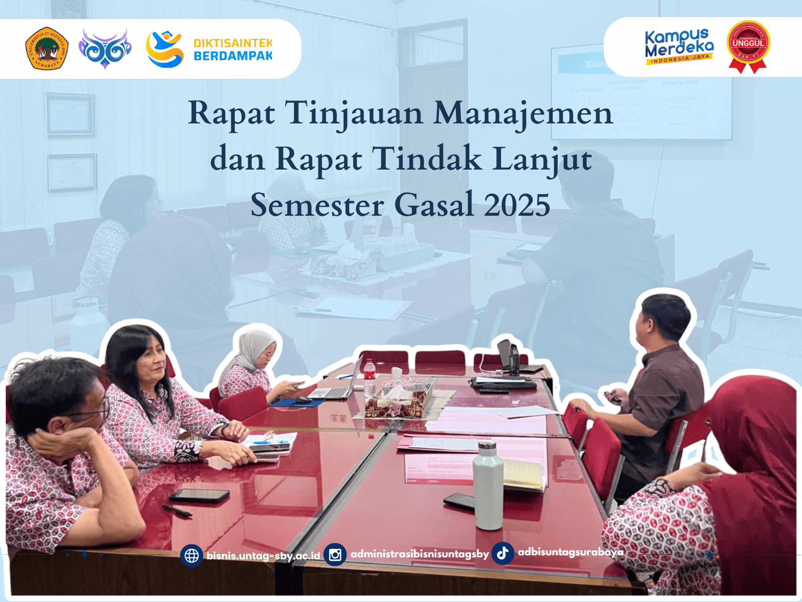 FISIP Untag Surabaya Gelar Rapat Tinjauan Manajemen  dan Rapat Tindak Lanjut Semester Gasal 2025