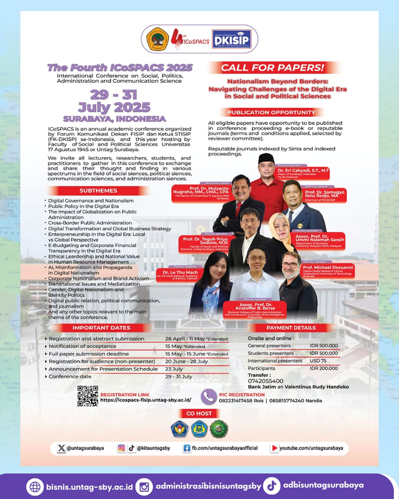 Call For Papers - The Fourth ICoSPACS 2025