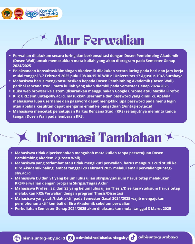 Info Perwalian Semester Genap 2024/2025