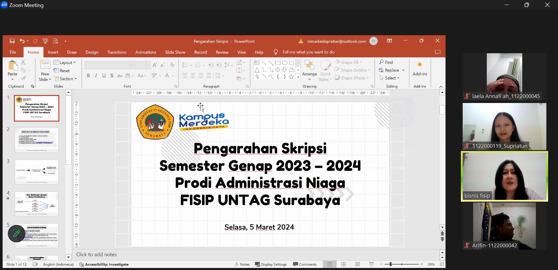 Sambut Langkah Akhir Perjuangan, 120 Mahasiswa Ikuti Pengarahan Skripsi Bersama Kaprodi