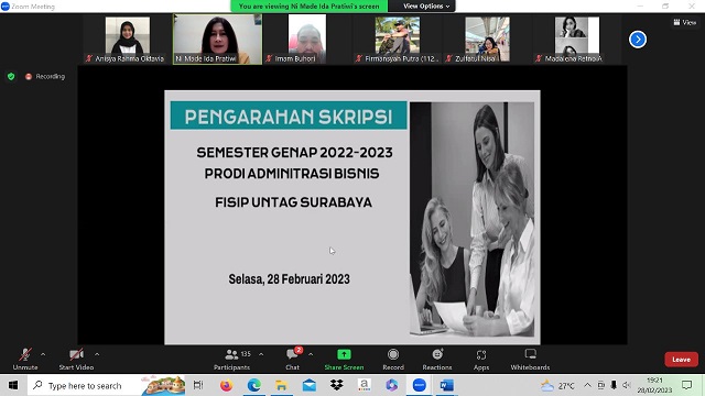 Aktif Berdiskusi, 120 lebih Mahasiswa Mengikuti Pengarahan Skripsi Semester Genap 2022/2023