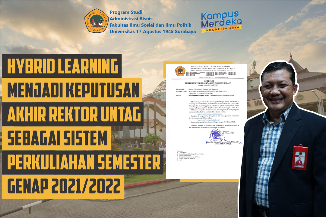 Keputusan Akhir Rektor Untag, Hybrid Learning Sebagai Sistem Perkuliahan Semester Genap 2022
