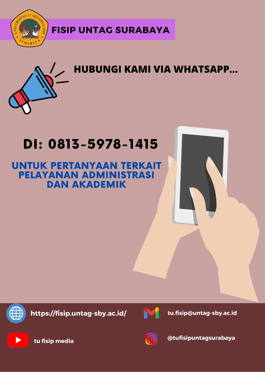 PENGUMUMAN PELAYANAN TU FISIP  MELALUI  WHATSAPP