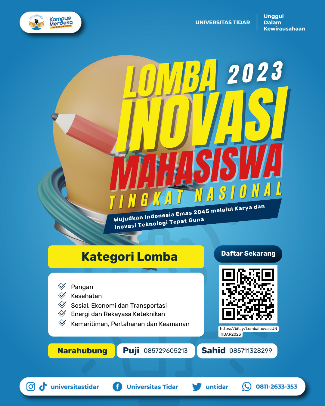 Lomba Inovasi Mahasiswa Tingkat Nasional Universitas Tidar