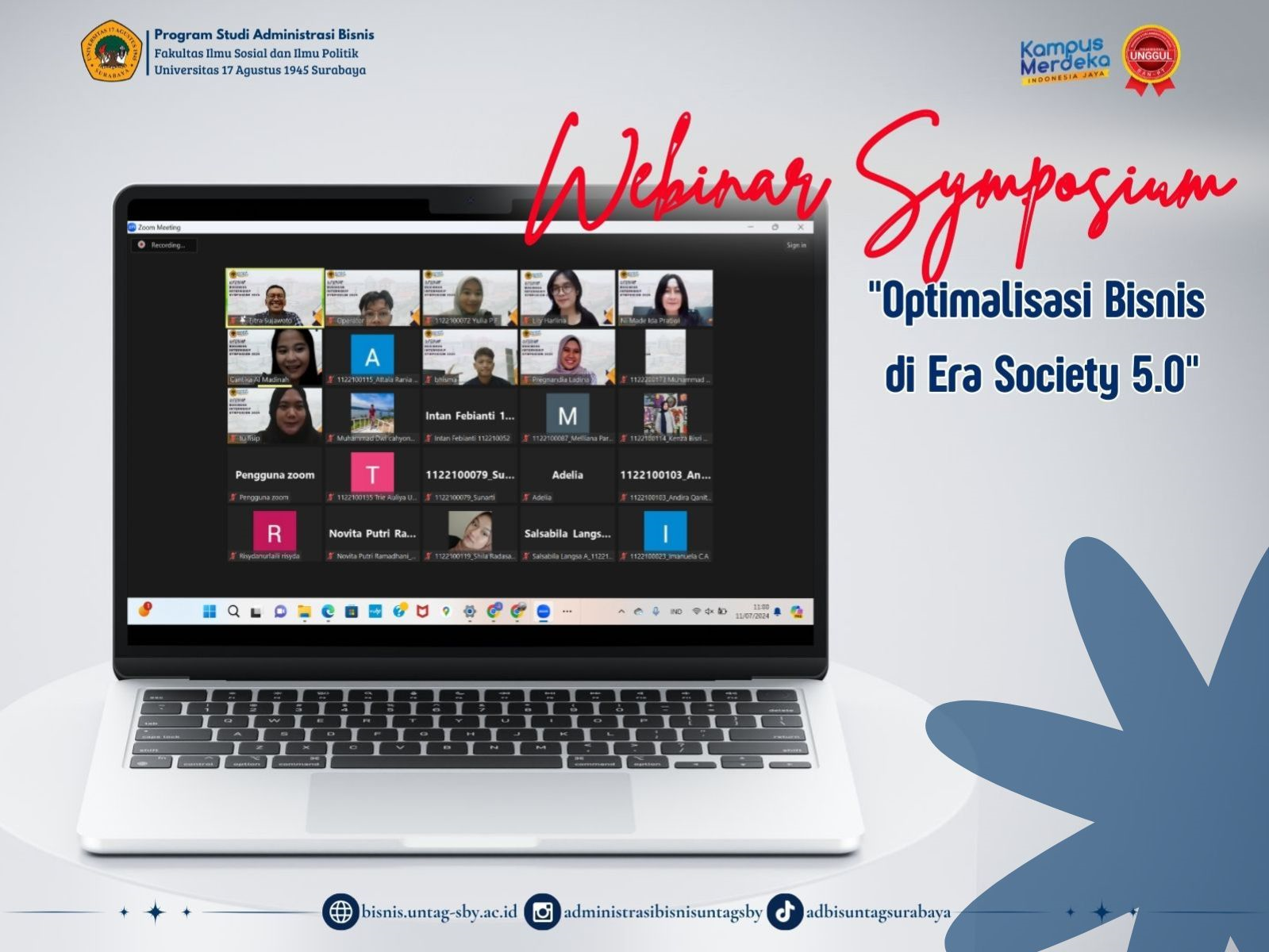 WEBINAR SYMPOSIUM: OPTIMALISASI BISNIS DI ERA SOCIETY 5.0