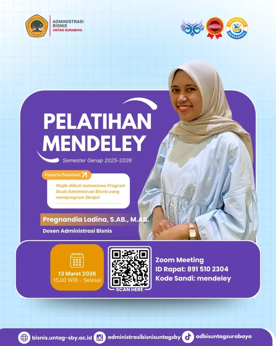 Pelatihan Mendeley Semester Genap 2025-2026